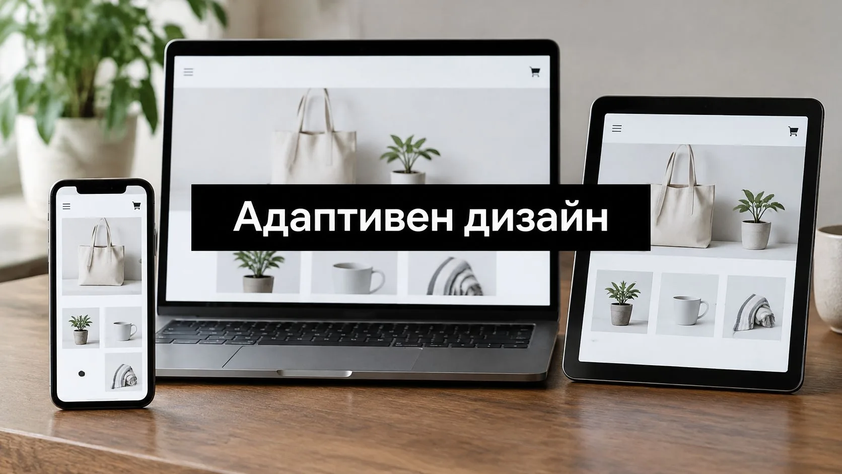 Адаптивен дизайн за сайт и онлайн магазин